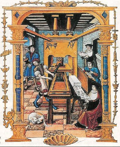 Atelier d'imprimerie musicale au seizieme siecle